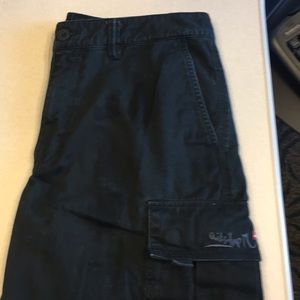 Quicksilver black cargo pants size 32